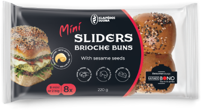 BRIOCHE su sezamų sėklomis Mini Sliders